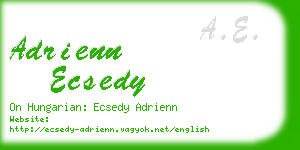 adrienn ecsedy business card